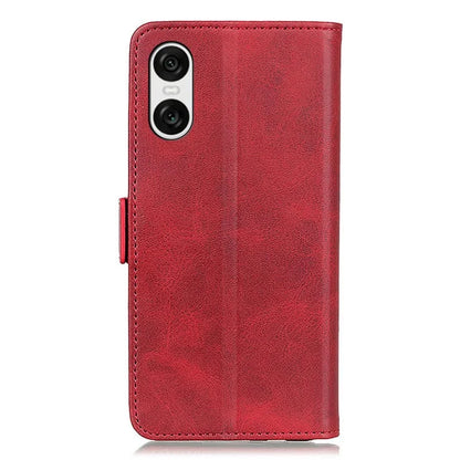 For Sony Xperia 10 VI Case PU Leather Wallet Phone Cover Cowhide Texture