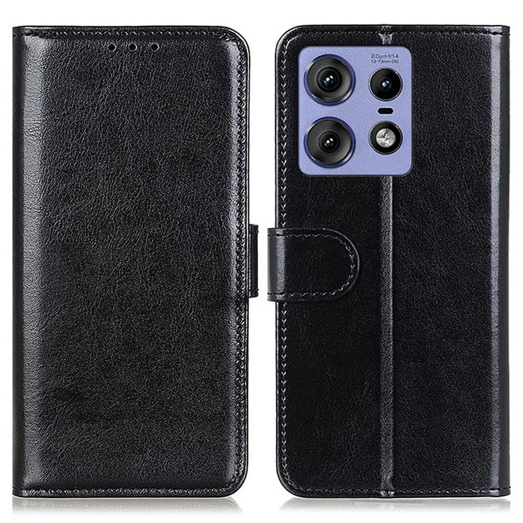 For Motorola Edge 50 Pro 5G Case  PU Leather Crazy Horse Texture Phone Wallet Cover