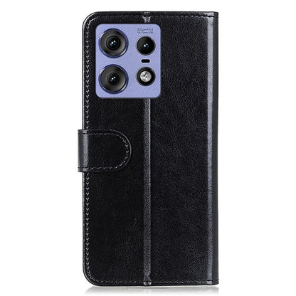 For Motorola Edge 50 Pro 5G Case  PU Leather Crazy Horse Texture Phone Wallet Cover
