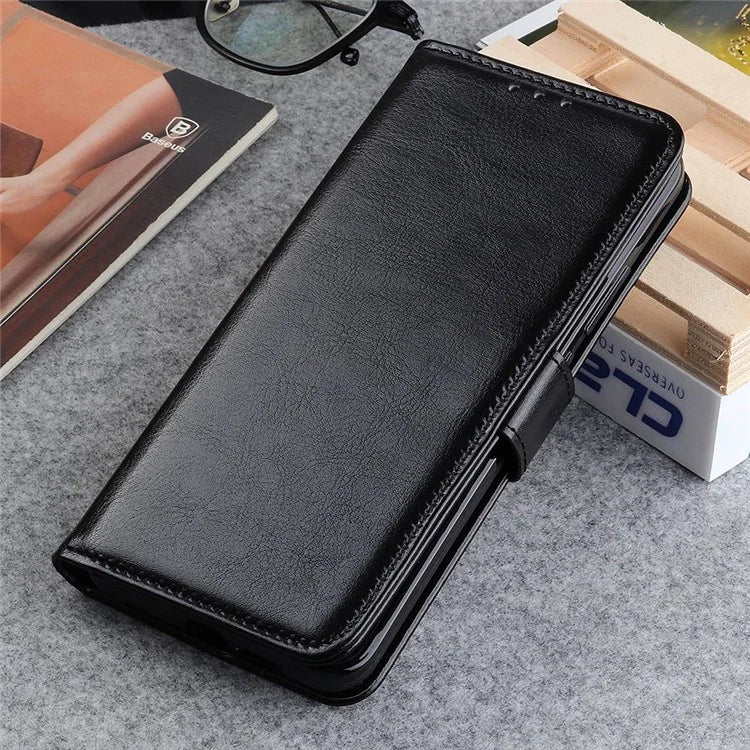 For Motorola Edge 50 Pro 5G Case  PU Leather Crazy Horse Texture Phone Wallet Cover