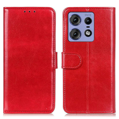 For Motorola Edge 50 Pro 5G Case  PU Leather Crazy Horse Texture Phone Wallet Cover