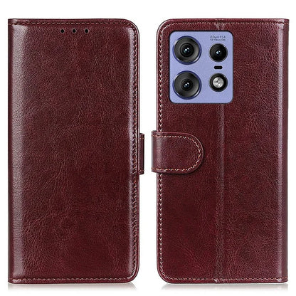 For Motorola Edge 50 Pro 5G Case  PU Leather Crazy Horse Texture Phone Wallet Cover