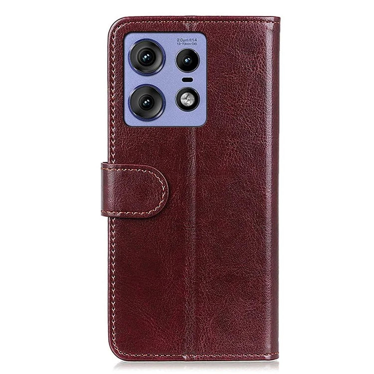 For Motorola Edge 50 Pro 5G Case  PU Leather Crazy Horse Texture Phone Wallet Cover