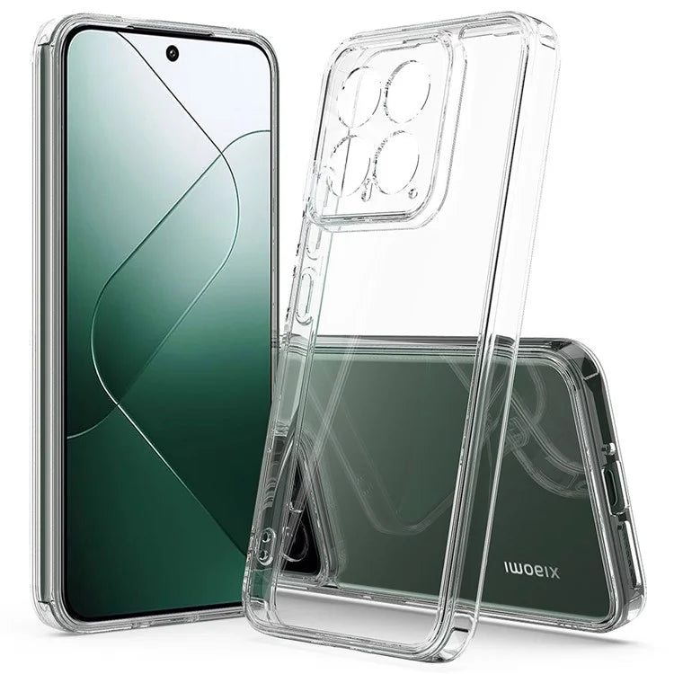 For Xiaomi 14 Case TPU+Acrylic Anti-Scratch Transaprent Protective Phone Cover