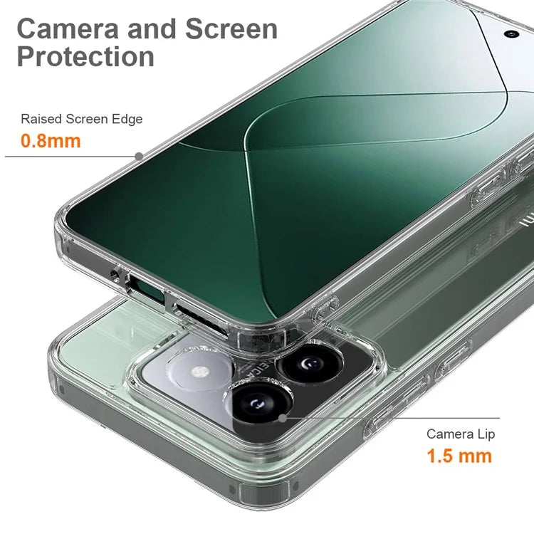 For Xiaomi 14 Case TPU+Acrylic Anti-Scratch Transaprent Protective Phone Cover