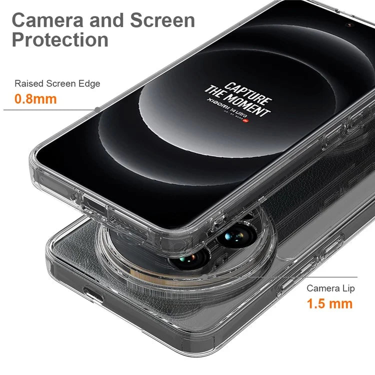 For Xiaomi 14 Ultra Case Anti-scratch TPU+Acrylic Transparent Phone Cover