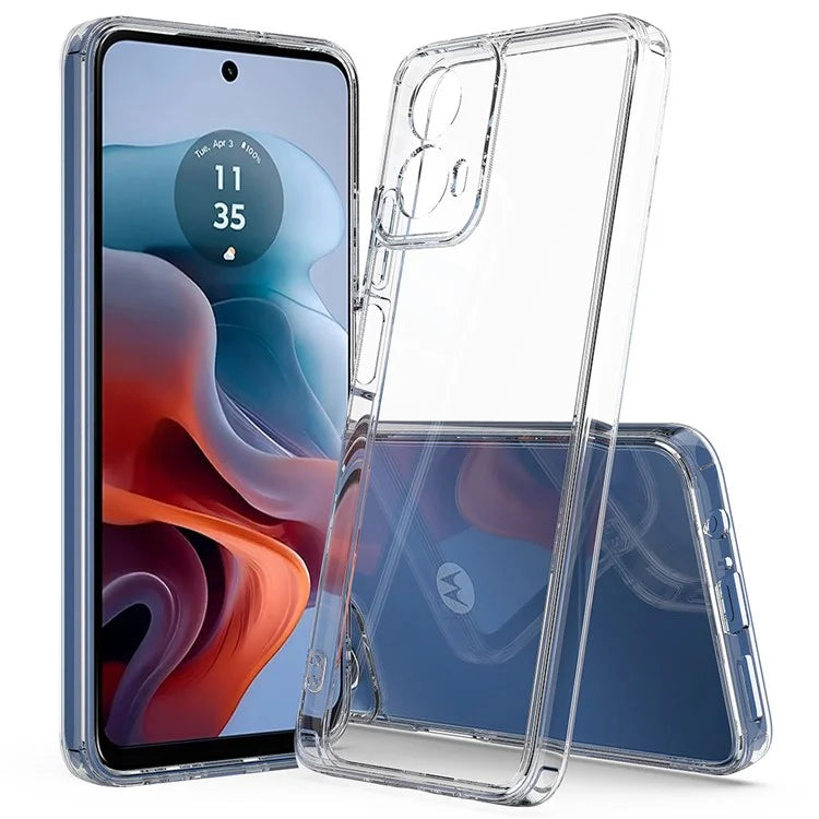 For Motorola Moto G34 5G Clear Case TPU+Acrylic Cell Phone Cover