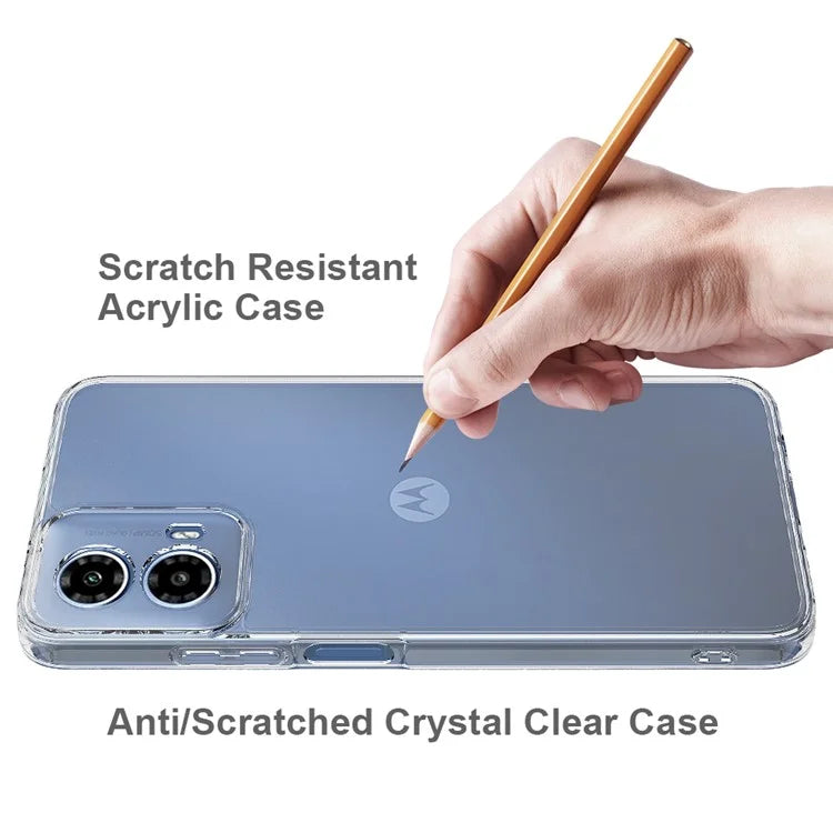 For Motorola Moto G34 5G Clear Case TPU+Acrylic Cell Phone Cover