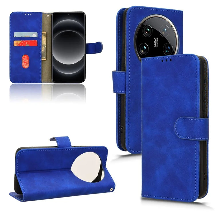 For Xiaomi 14 Ultra Case Magnetic PU Leather Phone Protective Shell Card Slots Wallet Phone Cover