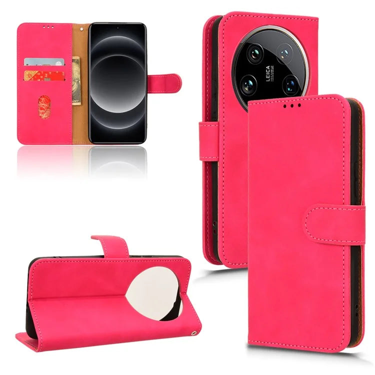 For Xiaomi 14 Ultra Case Magnetic PU Leather Phone Protective Shell Card Slots Wallet Phone Cover