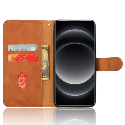 For Xiaomi 14 Ultra Case Magnetic PU Leather Phone Protective Shell Card Slots Wallet Phone Cover