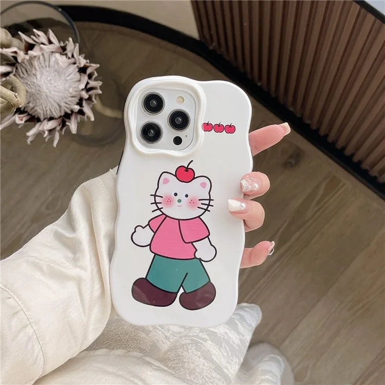 For iPhone 15 Pro Cover TPU Phone Protective Shell Cartoon Pattern Phone Case