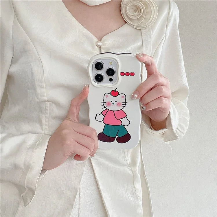 For iPhone 15 Pro Cover TPU Phone Protective Shell Cartoon Pattern Phone Case