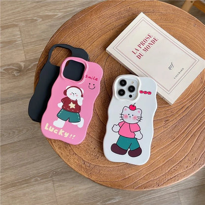 For iPhone 15 Pro Cover TPU Phone Protective Shell Cartoon Pattern Phone Case