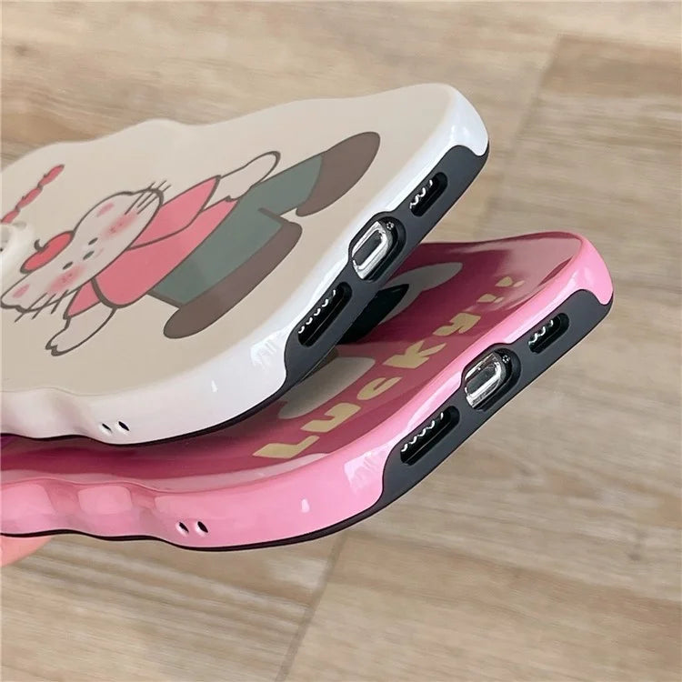 For iPhone 15 Pro Cover TPU Phone Protective Shell Cartoon Pattern Phone Case