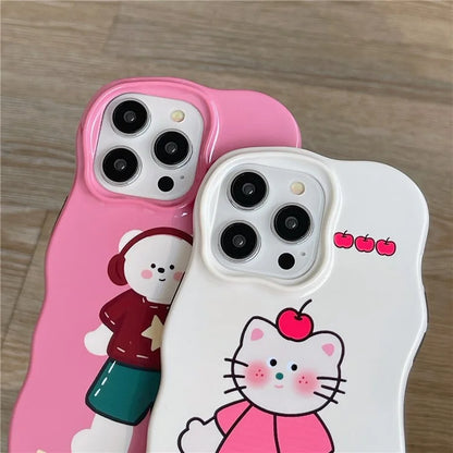 For iPhone 15 Pro Cover TPU Phone Protective Shell Cartoon Pattern Phone Case
