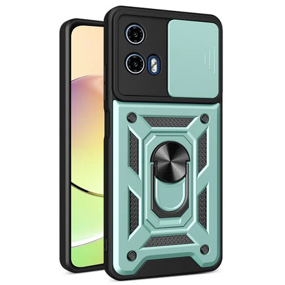 For 	Motorola Moto G34 5G Case PC+TPU Phone Protective Cover with Lens Protector Kickstand Phone Shell