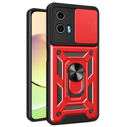 For 	Motorola Moto G34 5G Case PC+TPU Phone Protective Cover with Lens Protector Kickstand Phone Shell