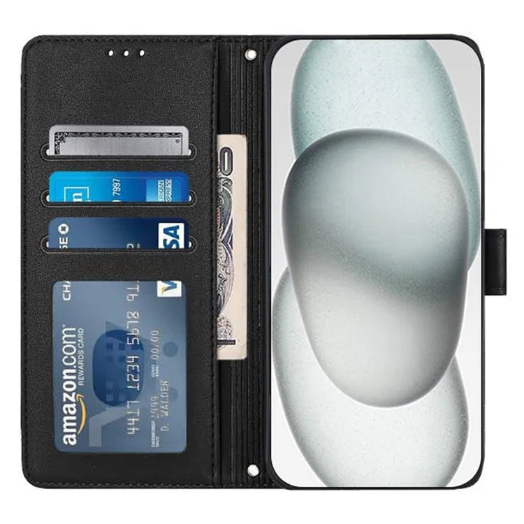 YB Imprinting Series-9 for iPhone 14 Pro Max Case Leather Wallet Phone Cover Cat Mouse Pattern