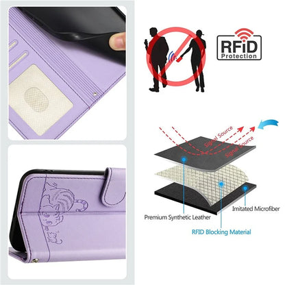 YB Imprinting Series-9 for iPhone 15 Pro Max Case RFID Blocking Pattern Imprint Leather Phone Cover