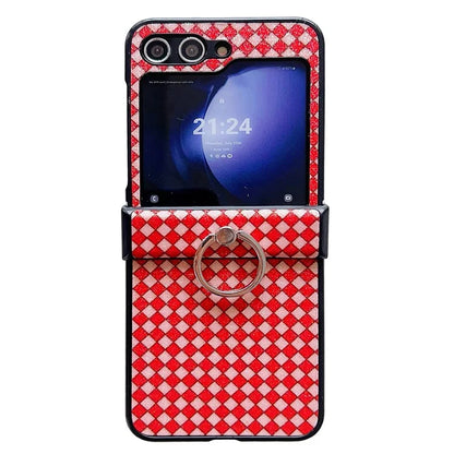 For Samsung Galaxy Z Flip5 5G Hard PC Case Ring Kickstand Phone Protective Cover