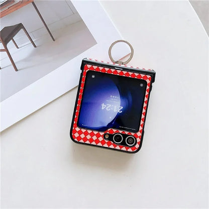 For Samsung Galaxy Z Flip5 5G Hard PC Case Ring Kickstand Phone Protective Cover