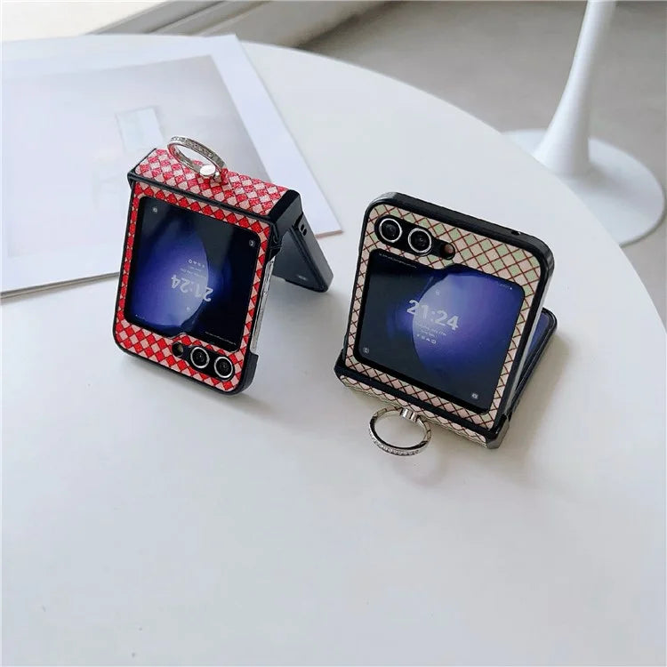 For Samsung Galaxy Z Flip5 5G Hard PC Case Ring Kickstand Phone Protective Cover