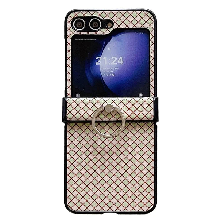 For Samsung Galaxy Z Flip5 5G Hard PC Case Ring Kickstand Phone Protective Cover