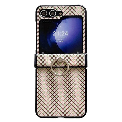 For Samsung Galaxy Z Flip5 5G Hard PC Case Ring Kickstand Phone Protective Cover
