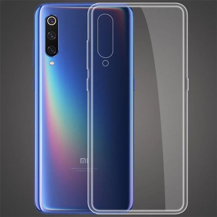 For Xiaomi Mi 9 Lite / CC9 / CC9 Meitu Edition Cell Phone Case Ultra-Thin Clear TPU Cover with Big Lens Hole