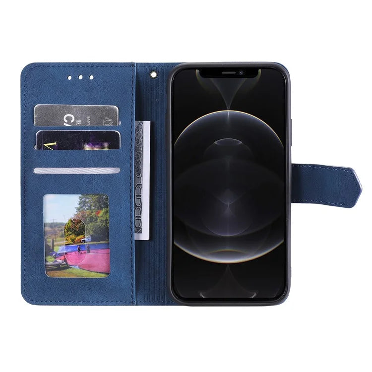 For Motorola Edge 50 Pro 5G Case Splicing Stitching Leather Flip Protective Cover