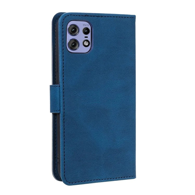 For Motorola Edge 50 Pro 5G Case Splicing Stitching Leather Flip Protective Cover