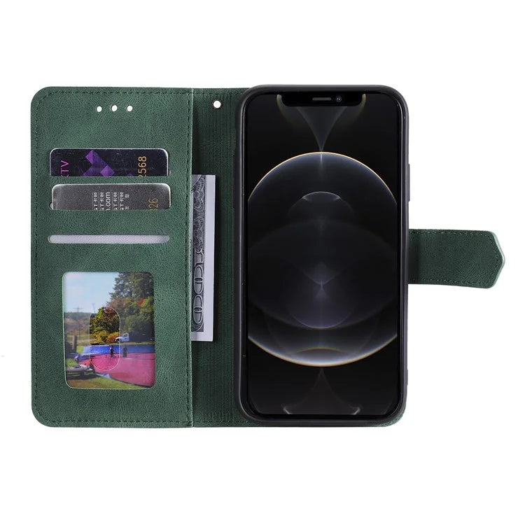 For Motorola Edge 50 Pro 5G Case Splicing Stitching Leather Flip Protective Cover