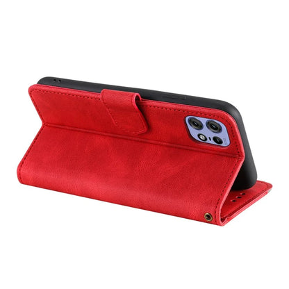 For Motorola Edge 50 Pro 5G Case Splicing Stitching Leather Flip Protective Cover
