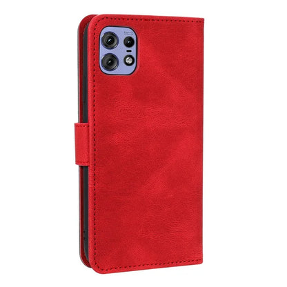 For Motorola Edge 50 Pro 5G Case Splicing Stitching Leather Flip Protective Cover