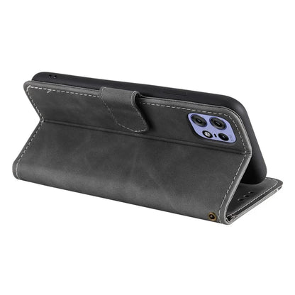 For Motorola Edge 50 Pro 5G Case Splicing Stitching Leather Flip Protective Cover