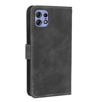 For Motorola Edge 50 Pro 5G Case Splicing Stitching Leather Flip Protective Cover