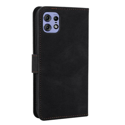 For Motorola Edge 50 Pro 5G Case Splicing Stitching Leather Flip Protective Cover