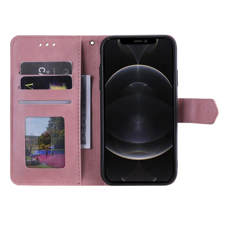 For Motorola Edge 50 Pro 5G Case Splicing Stitching Leather Flip Protective Cover