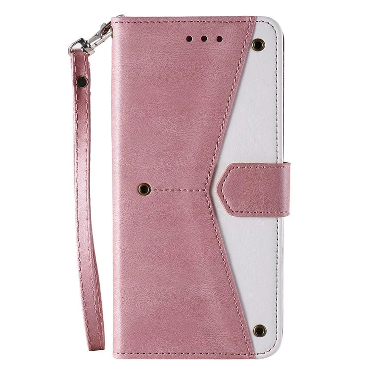 For Motorola Edge 50 Pro 5G Case Splicing Stitching Leather Flip Protective Cover