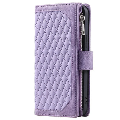 Style 005 For Honor 200 Lite Case Zipper Wallet Grid Leather Phone Cover