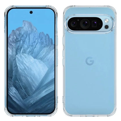 For Google Pixel 9 Pro Case TPU Frame Clear Acrylic Back Phone Cover Anti-Scratch