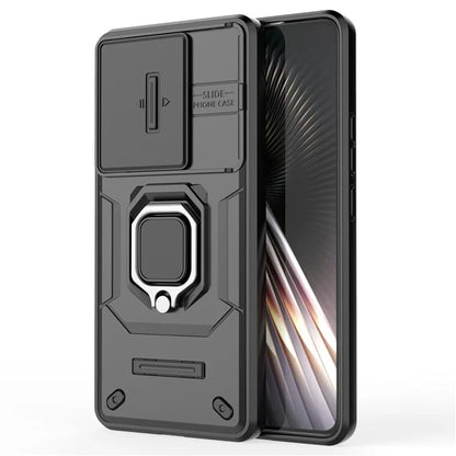 For Xiaomi Redmi Turbo 3 5G / Poco F6 5G Case Kickstand PC+TPU Phone Cover Sliding Lens Protection