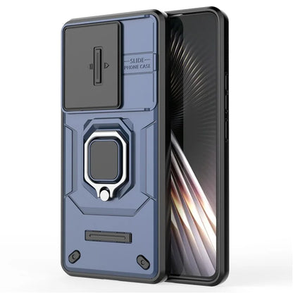 For Xiaomi Redmi Turbo 3 5G / Poco F6 5G Case Kickstand PC+TPU Phone Cover Sliding Lens Protection