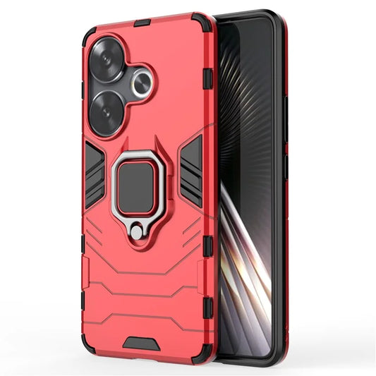 For Xiaomi Redmi Turbo 3 5G / Poco F6 5G Case Ring Holder Kickstand PC+TPU Phone Cover