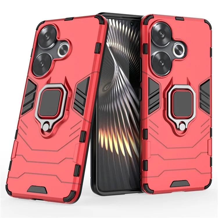 For Xiaomi Redmi Turbo 3 5G / Poco F6 5G Case Ring Holder Kickstand PC+TPU Phone Cover