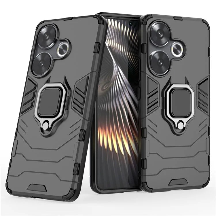 For Xiaomi Redmi Turbo 3 5G / Poco F6 5G Case Ring Holder Kickstand PC+TPU Phone Cover