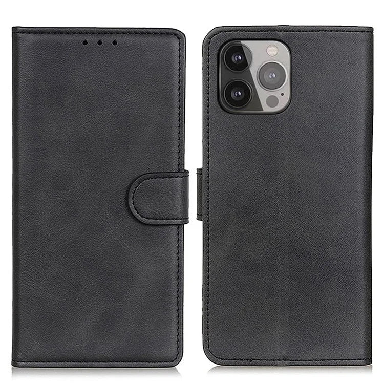 For iPhone 16 Pro Max Case Cowhide Texture Leather Flip Wallet Phone Cover