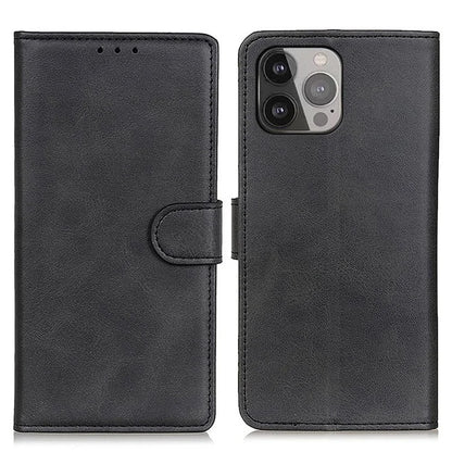 For iPhone 16 Pro Max Case Cowhide Texture Leather Flip Wallet Phone Cover