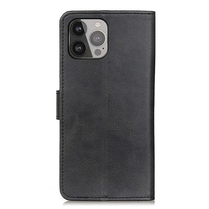 For iPhone 16 Pro Max Case Cowhide Texture Leather Flip Wallet Phone Cover